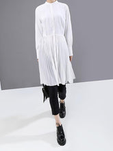 Loose A-Line Ruffled Split-Joint Short Shirt Dress